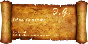 Dósa Gusztáv névjegykártya