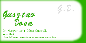 gusztav dosa business card
