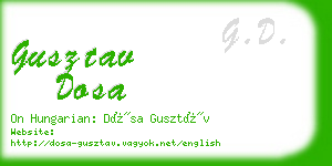 gusztav dosa business card